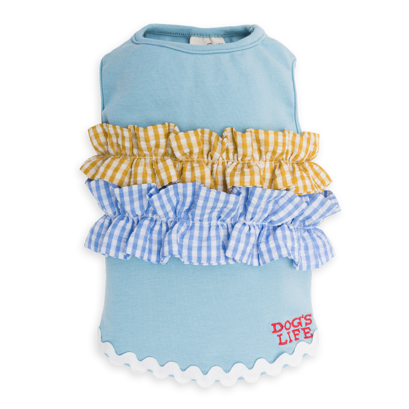 Summer Ruffles Tee Blue