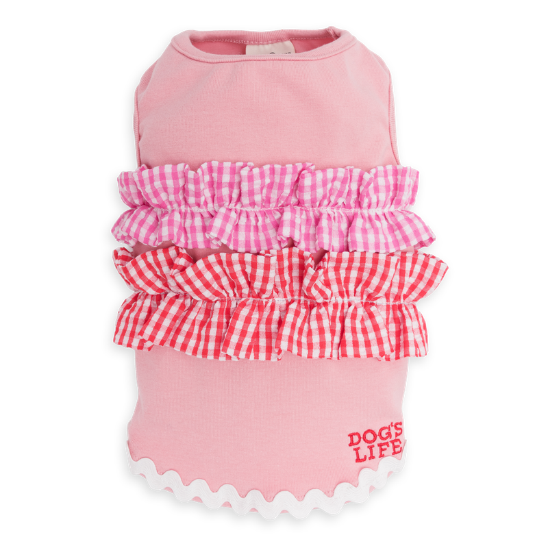 Summer Ruffles Tee Pink