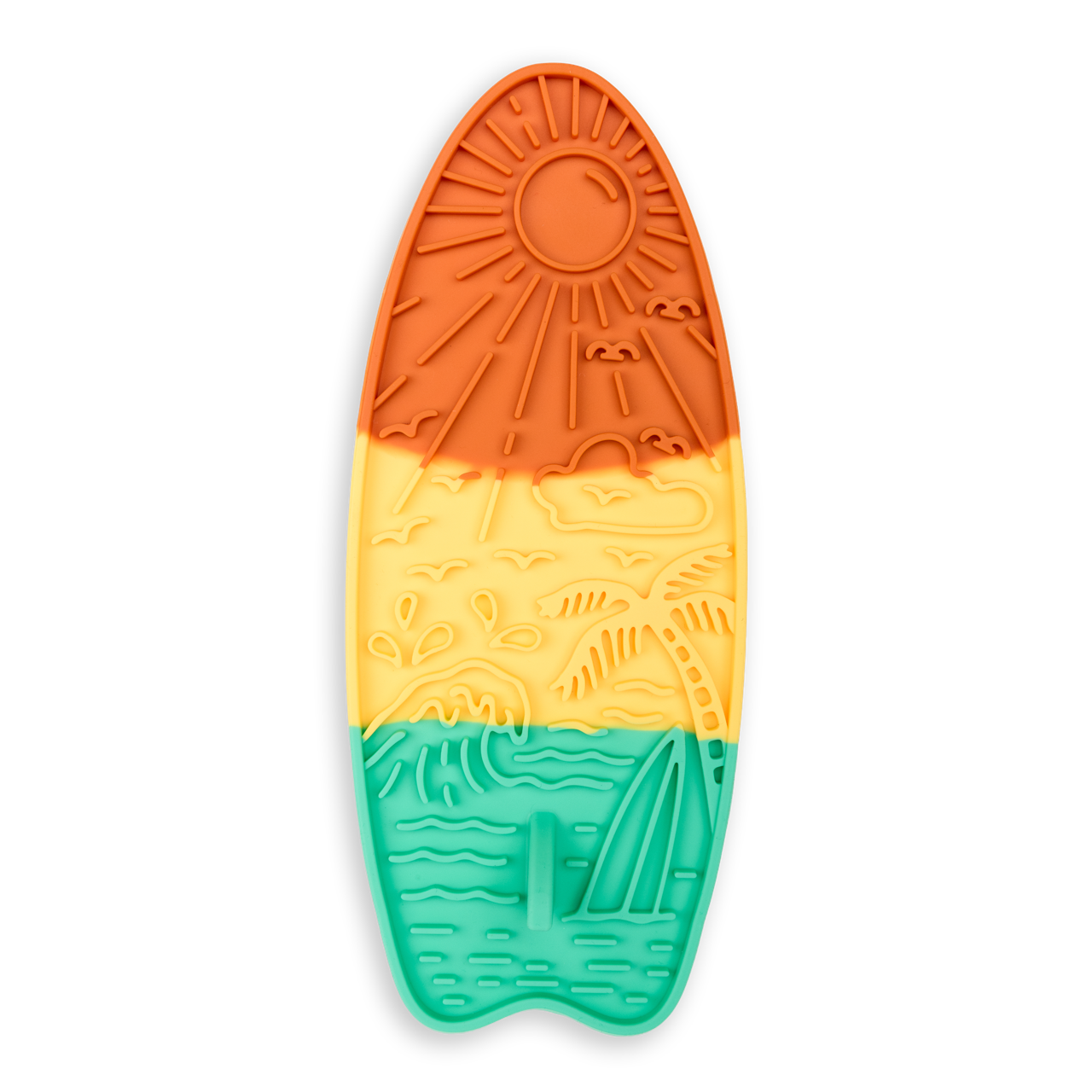 Lickalot Surfboard Enrichment Mat Sunrise Lickalot Surfboard Enrichment Mat Sunrise