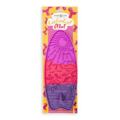 Lickalot Surfboard Enrichment Mat Sunset