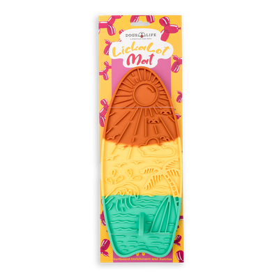 Lickalot Surfboard Enrichment Mat Sunrise