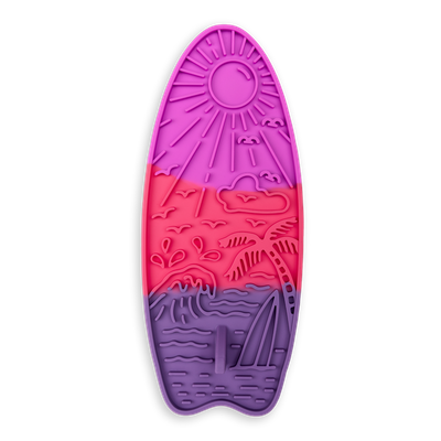 Lickalot Surfboard Enrichment Mat Sunset Lickalot Surfboard Enrichment Mat Sunset
