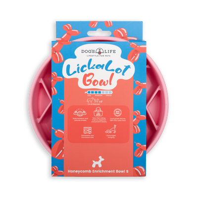 Lickalot Honeycomb Enrichment Bowl Soft Pink