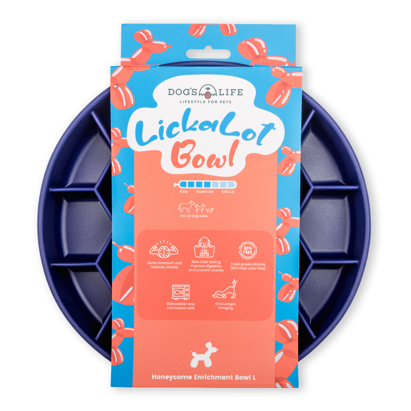 Lickalot Honeycomb Enrichment Bowl Navy