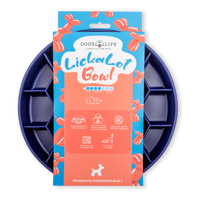 Lickalot Honeycomb Enrichment Bowl Navy