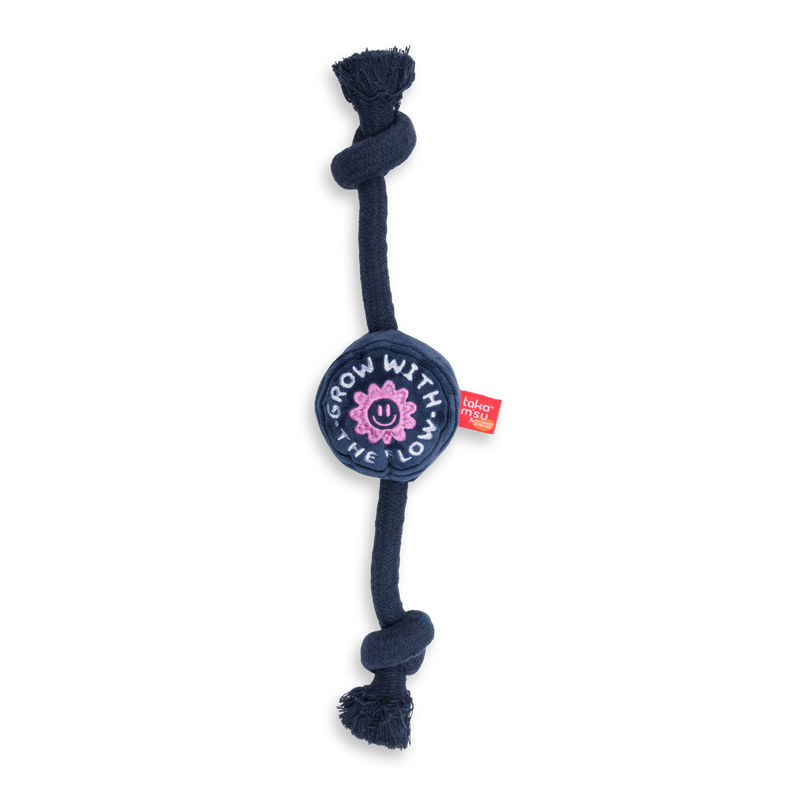 Grow With Plush with Squeaker Rope Toy Navy 39cm