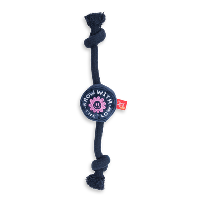 Grow With Plush with Squeaker Rope Toy Navy 39cm