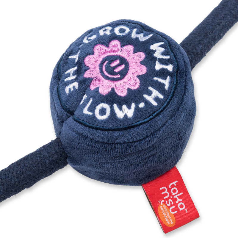 Grow With Plush with Squeaker Rope Toy Navy 39cm