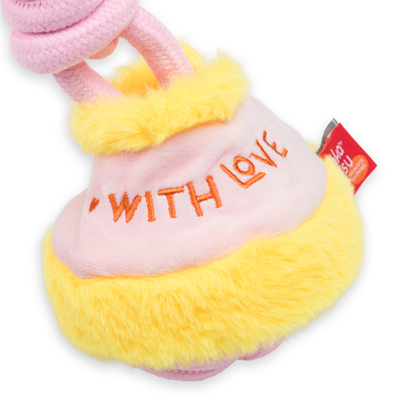 Rope Knot with With Love Cover Pink 39cm