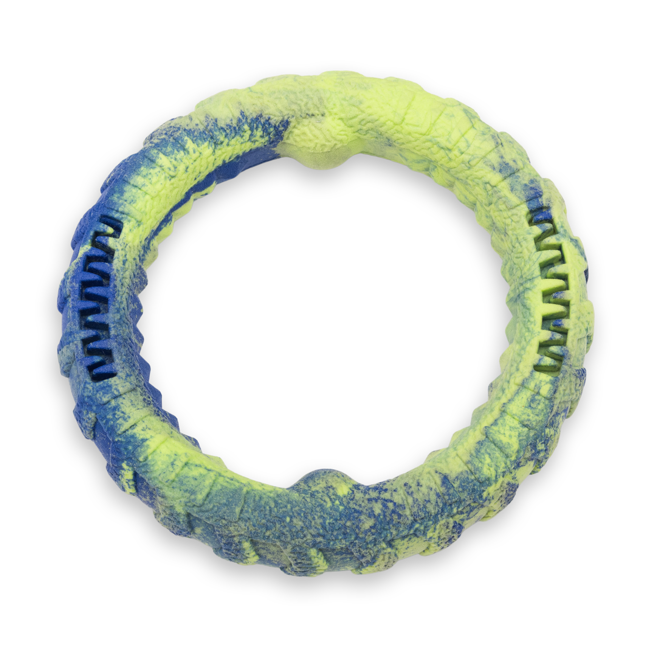 Dog's Life Tuff Foam Tug Ring Lime