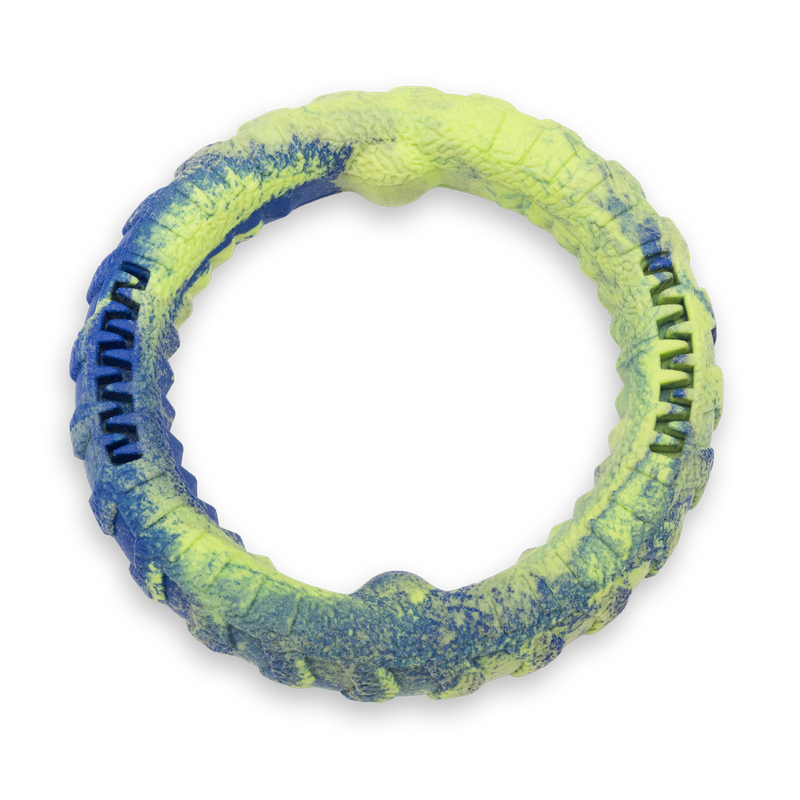 Dog's Life Tuff Foam Tug Ring Lime