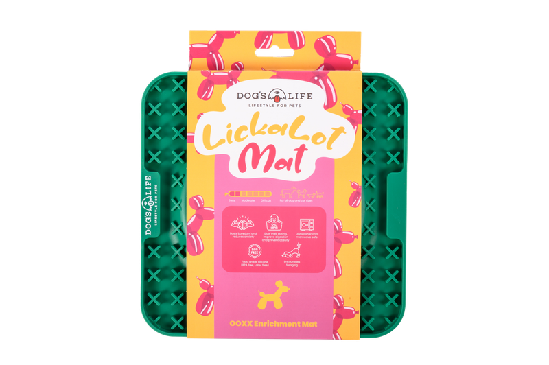 Lickalot OOXX Enrichment Mat Green