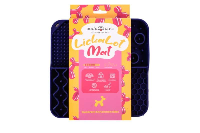 Lickalot Quadrant Enrichment Mat Navy