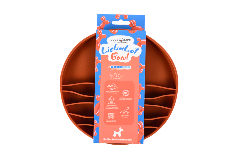Lickalot Ruffles Enrichment Bowl Brown