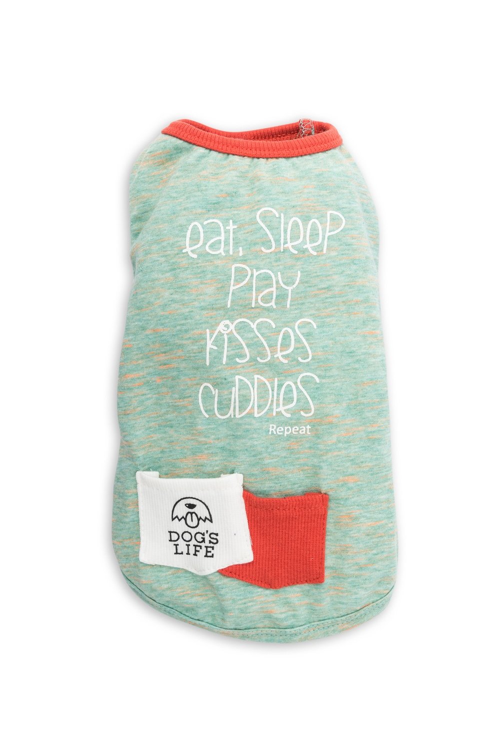 Eat Sleep Repeat Tee with Pockets Green