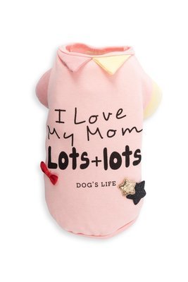 I Love My Mom Lots and Lots Tee Pink