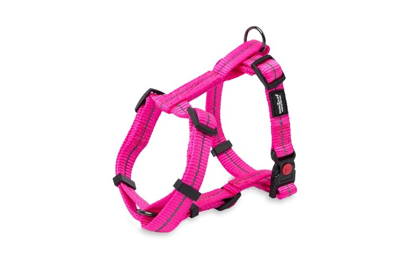 Reflective Supersoft Webbing H Harness Hot Pink