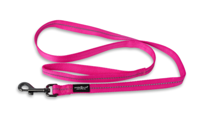 Reflective Supersoft Webbing Leash Hot Pink