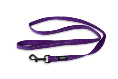 Reflective Supersoft Webbing Leash Purple