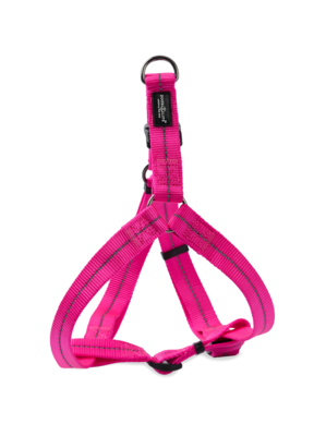 Reflective Supersoft Webbing Step-In Harness Hot Pink