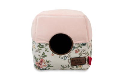 Cat&#39;s Life Cat Cube Floral Pink