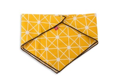 Dog's Life Triangular Pattern Bandana Yellow