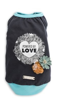 Powered By Love Flowers Summer Tee Navy