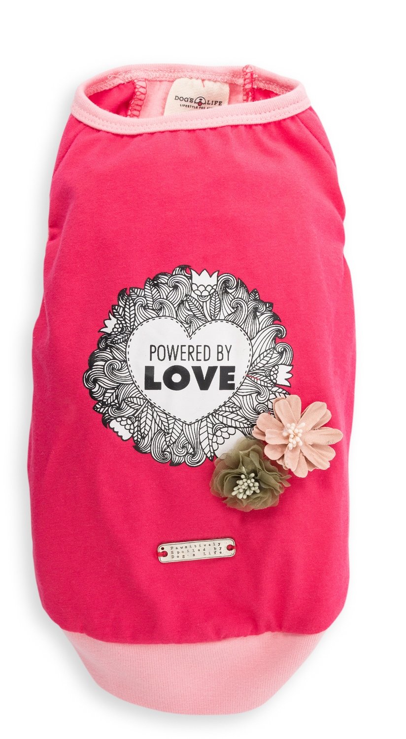 Powered By Love Flowers Summer Tee Pink
