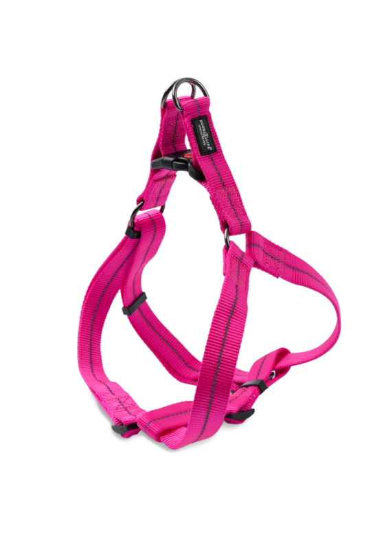 Reflective Supersoft Webbing Step-In Harness Hot Pink
