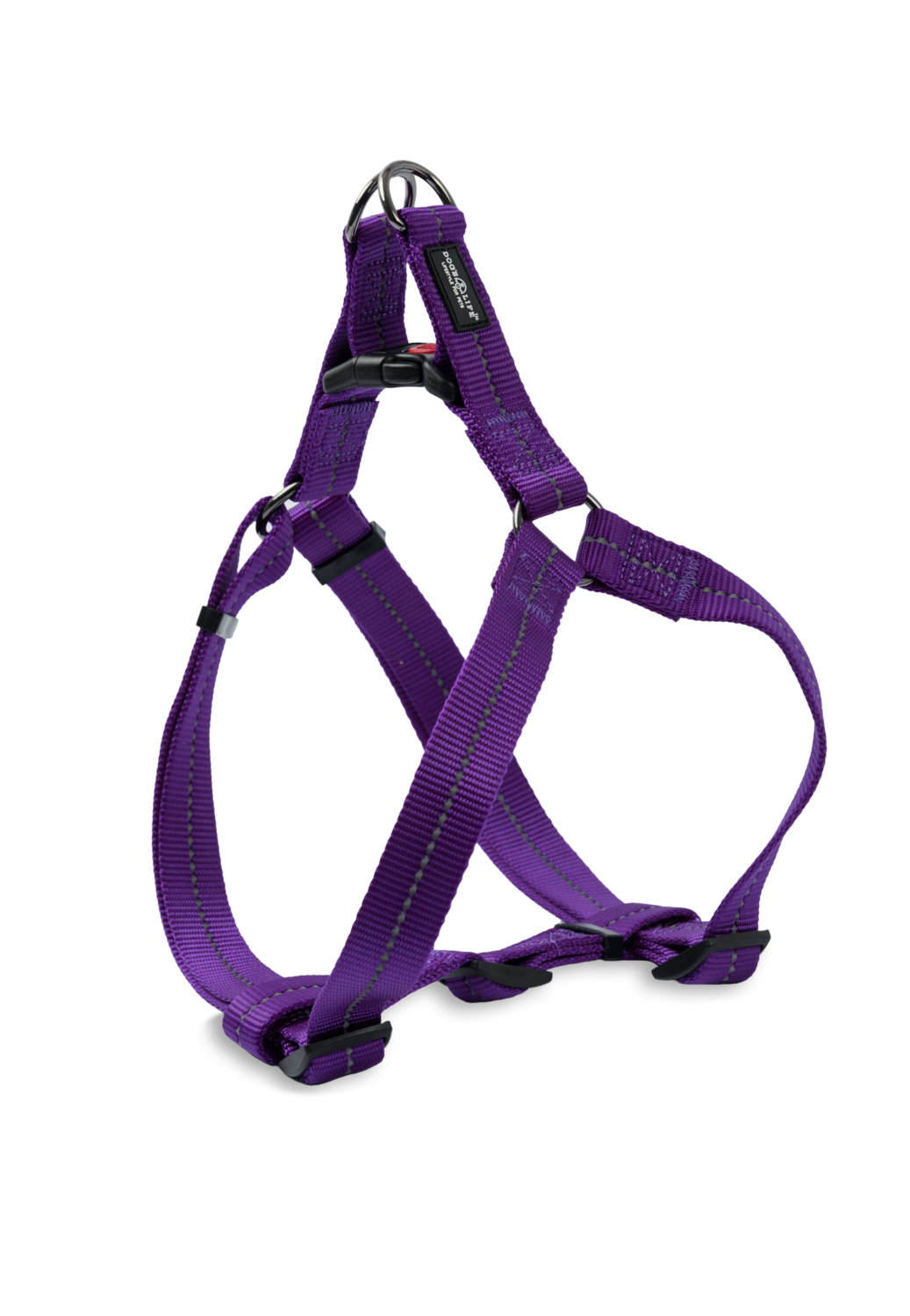 Reflective Supersoft Webbing Step-In Harness Purple