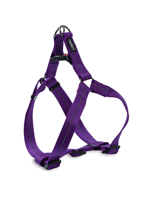 Reflective Supersoft Webbing Step-In Harness Purple