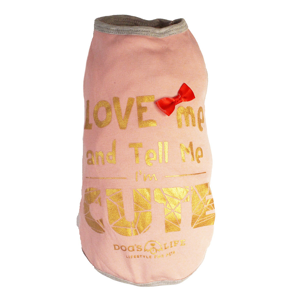 Love Me And Tell Me I Am Cute Tee Pink