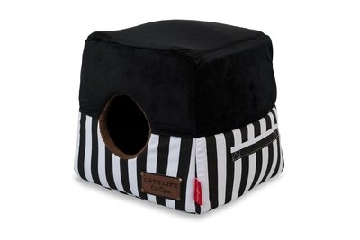 Cat's Life Cat Cube Stripe Black