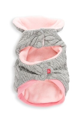 Just Chill Elephant Winter Cape Light Grey