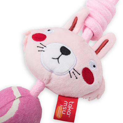 TKM Jungle Rope with Tennis Ball Rabbit 33cm