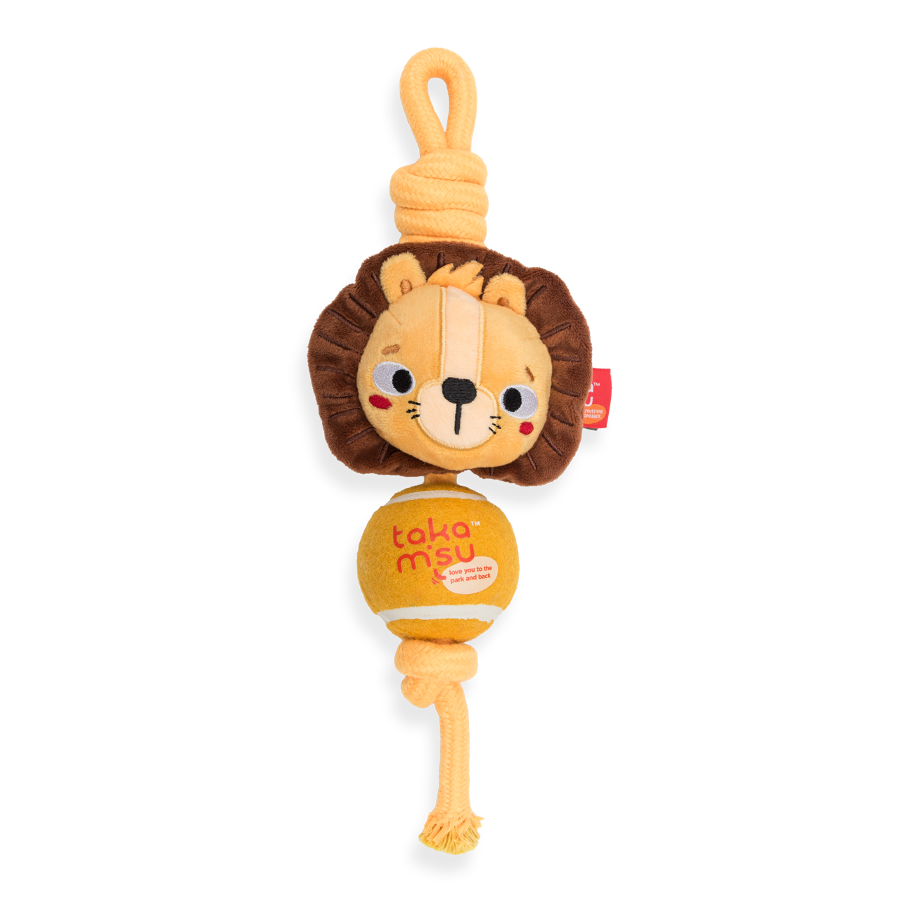 TKM Jungle Rope with Tennis Ball Lion 33cm