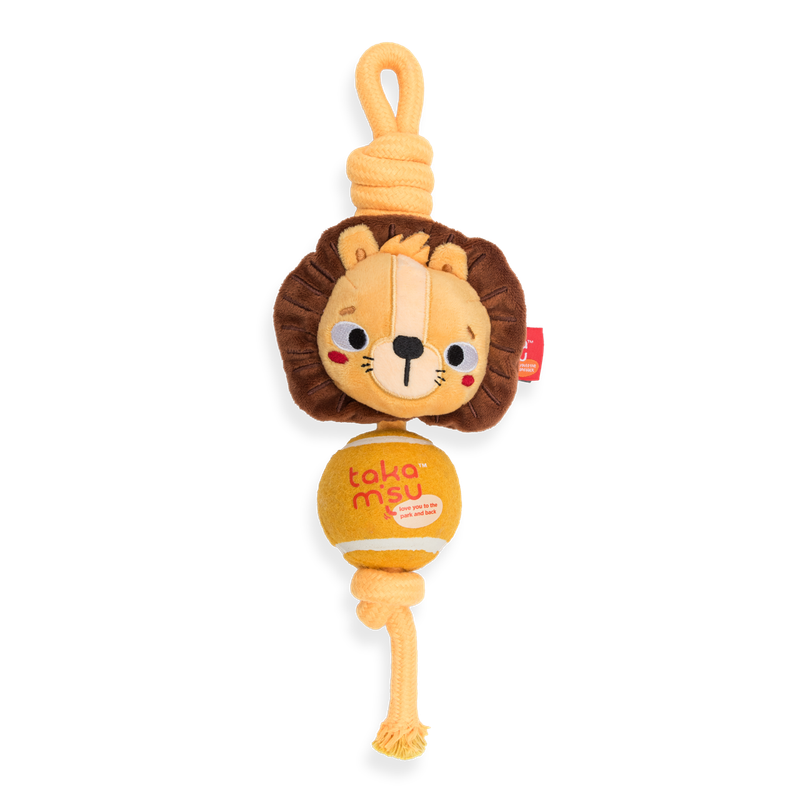 TKM Jungle Rope with Tennis Ball Lion 33cm