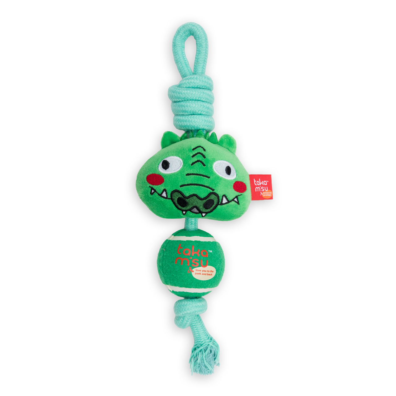 TKM Jungle Rope with Tennis Ball Crocodile 33cm