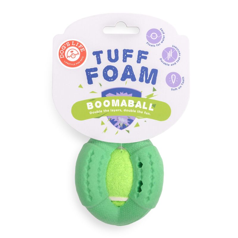 Dog's Life Tuff Foam Booma Ball Green