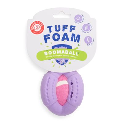Dog's Life Tuff Foam Booma Ball Jacaranda