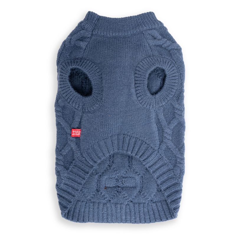 Cableknit Winter Jumper Blue