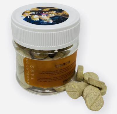 Plankton24 Knoblauch TABS Garlic 50 ml - Futtertabletten Hafttabeletten mit 20% Knoblauchanteil ca. 11mm Alleinfuttermittel