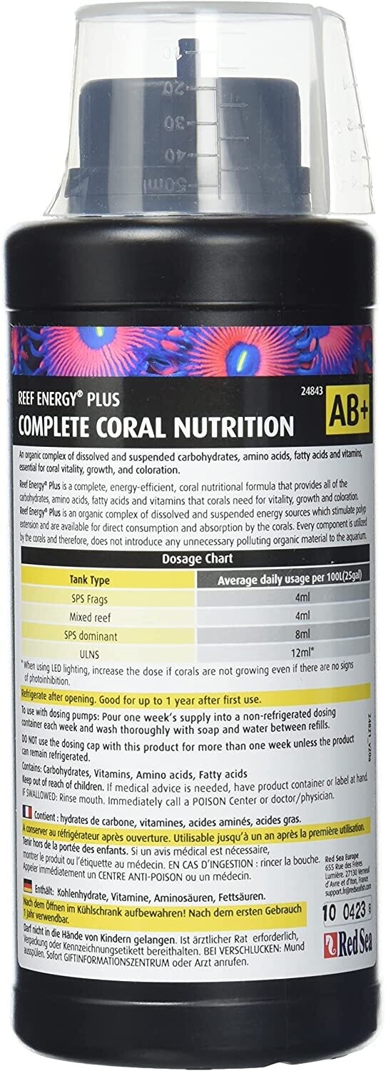 Red Sea Reef Energy Plus Coral Nutrition Ab +, super effektiv und ergiebig