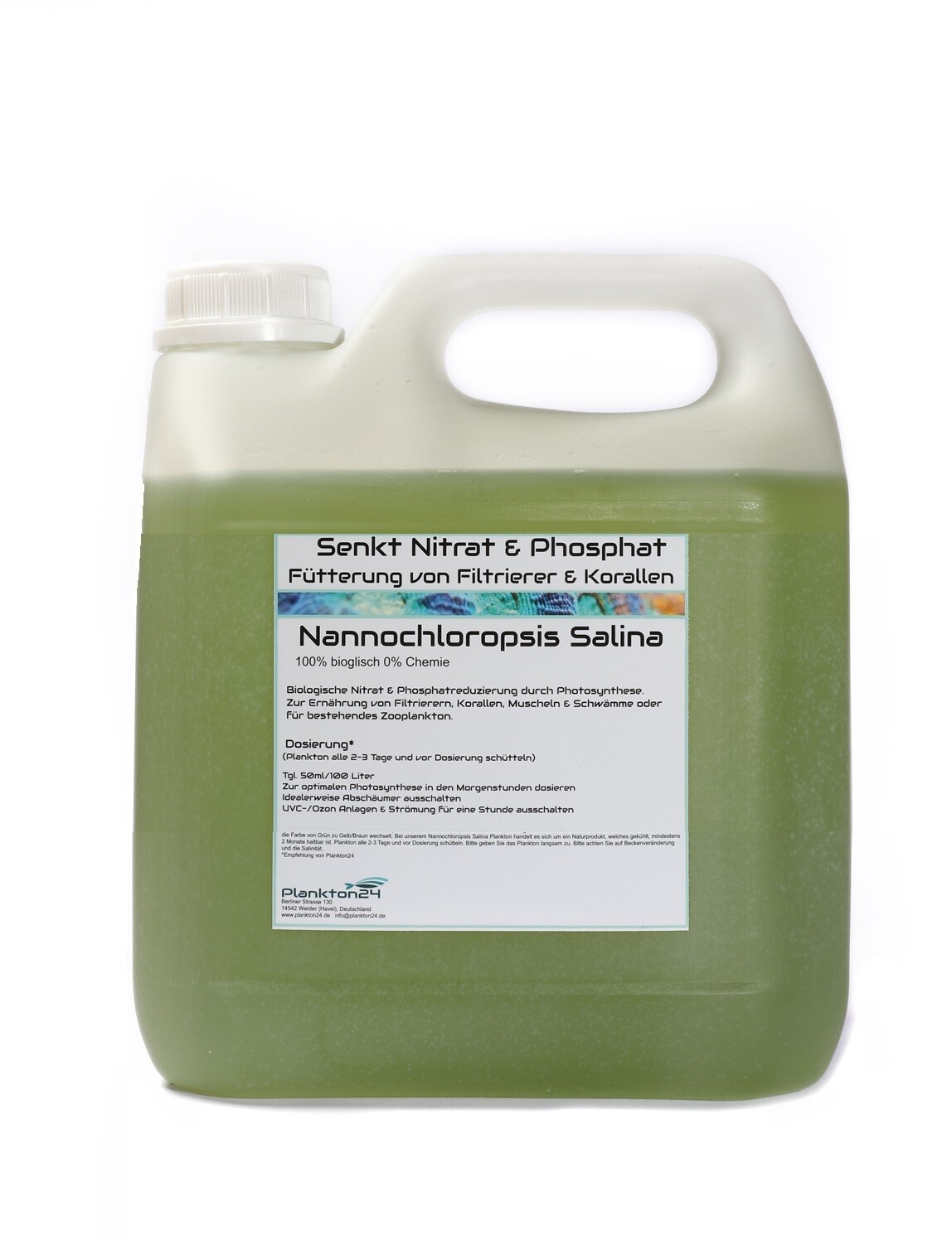 6 Wochen Abo - Nannochloropsis zur Senkung von Phosphat und Nitrat in 3000ml - wöchentliche Lieferung
