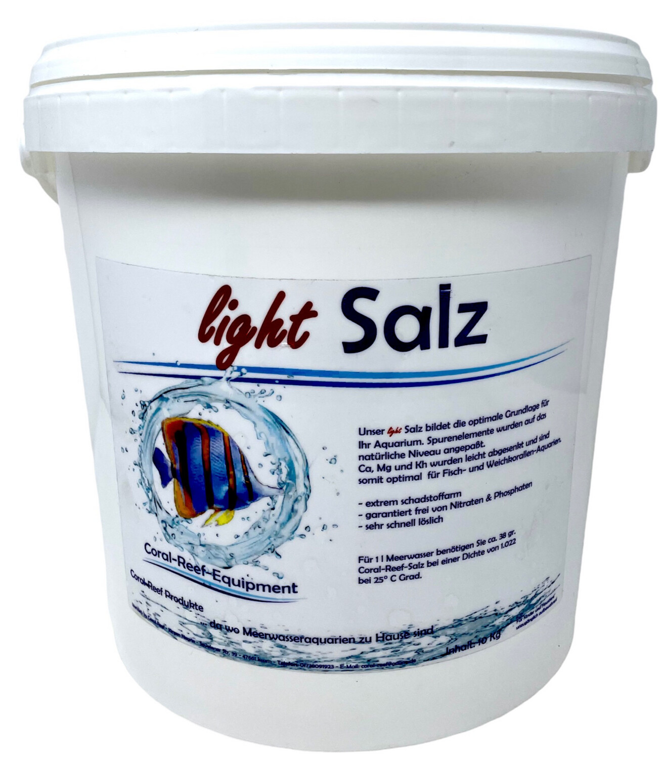 Coral-Reef Light Meersalz 10 kg  ( Weniger Calcium und Magnesium aber kh 7-8 dh)
