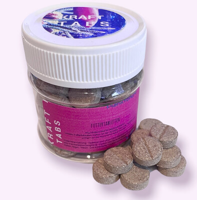 Plankton24 KRAFTTABS - Farb-und Kraftfutter Hafttabletten TABS 50 ml - Futtertabletten Hafttabeletten  ca. 11mm Alleinfuttermittel