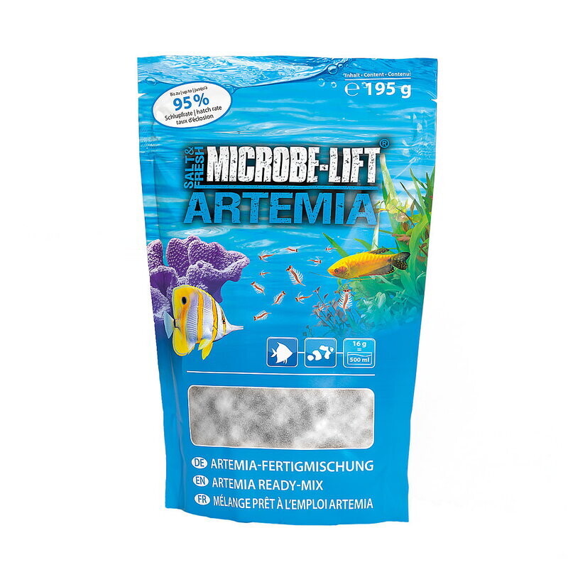 Microbe-​Lift Artemia-Fertigmischung aus Artemia-Eiern &amp; Salz, 195g
