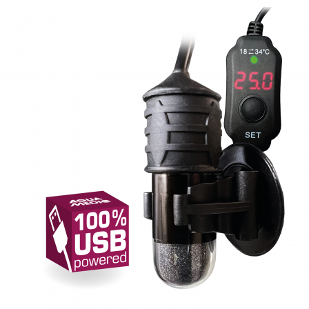 Aqua Medic -Regelbarer Heizer mit USB-Anschluss für kleinere Aquarien