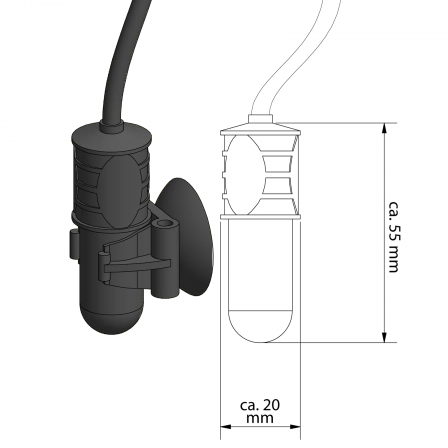 Aqua Medic -Regelbarer Heizer mit USB-Anschluss für kleinere Aquarien