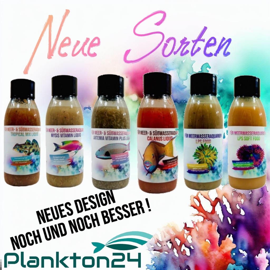 Plankton24 Coral&amp;Fish Paket - Flüssigfutter  - Im Set  - Premium Futter / Zooplankton - Ideal zur Fütterung der Fische und Korallen im Aquarium